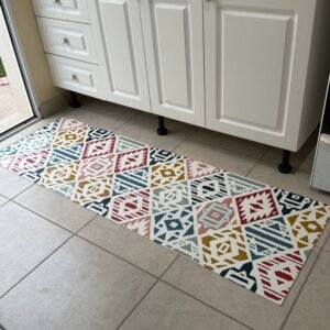 Alfombra " VINILICA" 50 cm x 1,50 cm ROMBOS MULTICOLOR