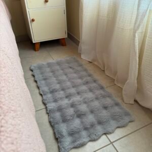 Alfombra "PIEL DE CONEJO" 50 x 90 cm (Gris)