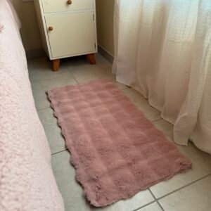 Alfombra "PIEL DE CONEJO" 50 x 90 cm (Rosa Viejo)