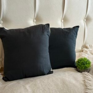 Set almohadónes ''NEGROS LISOS''
