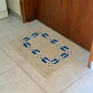 Alfombra "ALGODÓN ESTAMPADO" (Huella azul)