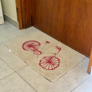 Alfombra " ALGODÓN ESTAMPADO" (Bicicleta roja)
